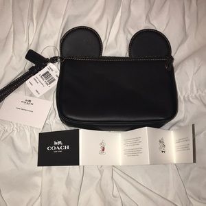 💯% authentic Coach Mickey Ear Wristlet